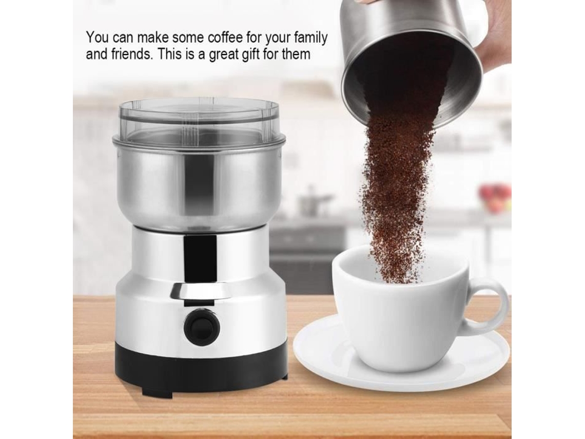 Moedor de café elétrico de café com lâminas de aço inoxidável moedor multifuncional para moer café, especiarias S/MARCA