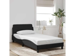 Vidaxl Estrutura De Cama Dover 100x200 Cm Veludo Preto