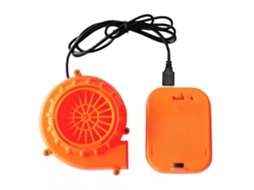 Ventilador Mini Laranja Para Trajes Infláveis Usb