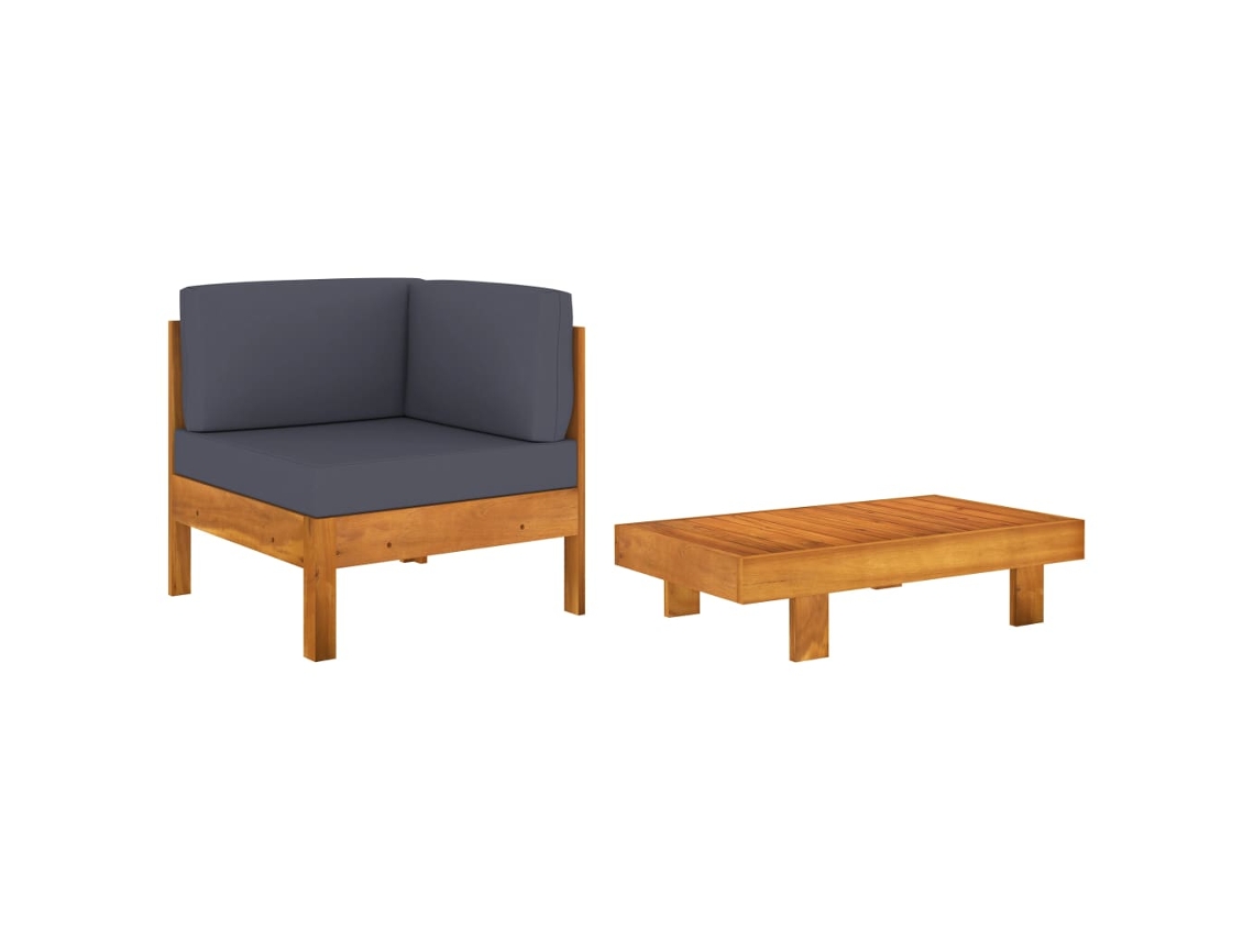Garden Lounge Set, Garden Lounge Sets Vidaxl Cinzeto Madeira De Acácia (n/a)