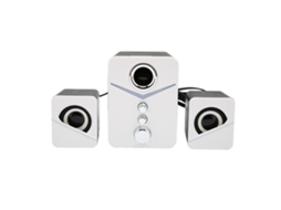 Altifalante Mali para Computador Bluetooth 2.1 com Subwoofer Profundo, Mini, Branco