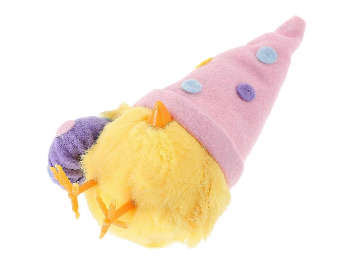 Pelúcia De Frango Recheado Decoração Páscoa Tecido Rosa