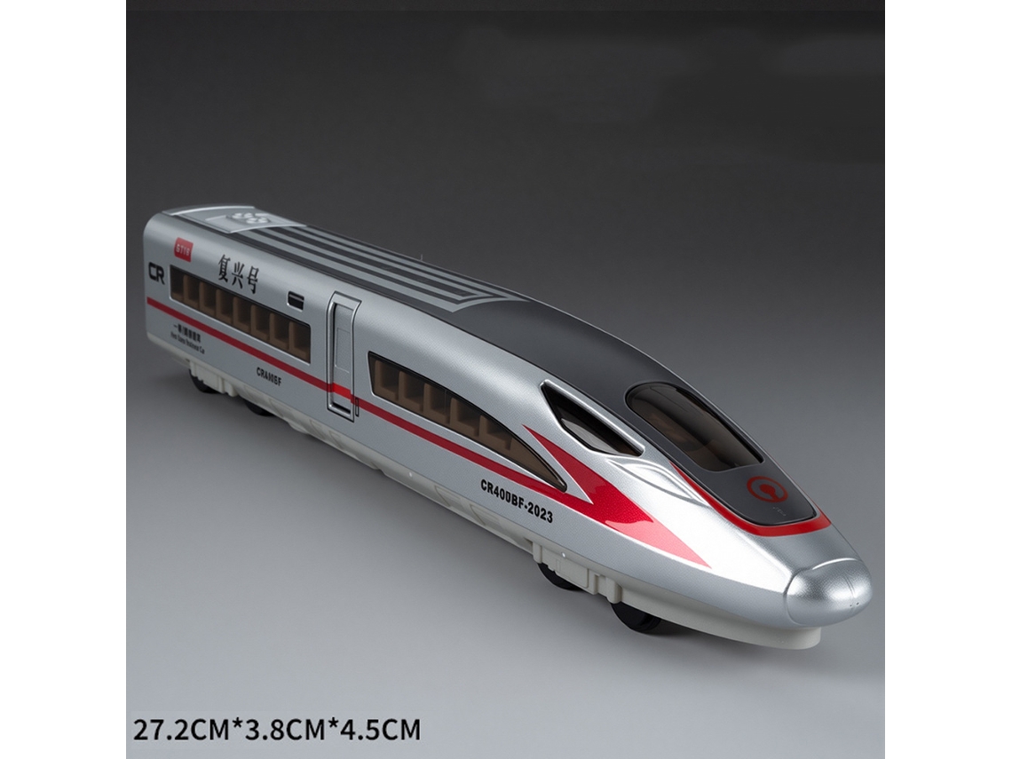 (prateado, Modelo Sem Controle Remoto 1) Modelo De Trem De Alta Velocidade Em Escala 1:60, Com Luzes E Efeitos Sonoros, Feito De Metal.