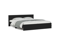 Bed Frame, Bed Frames Vidaxl Preto Madeira Processada (200 X 200 Cm)