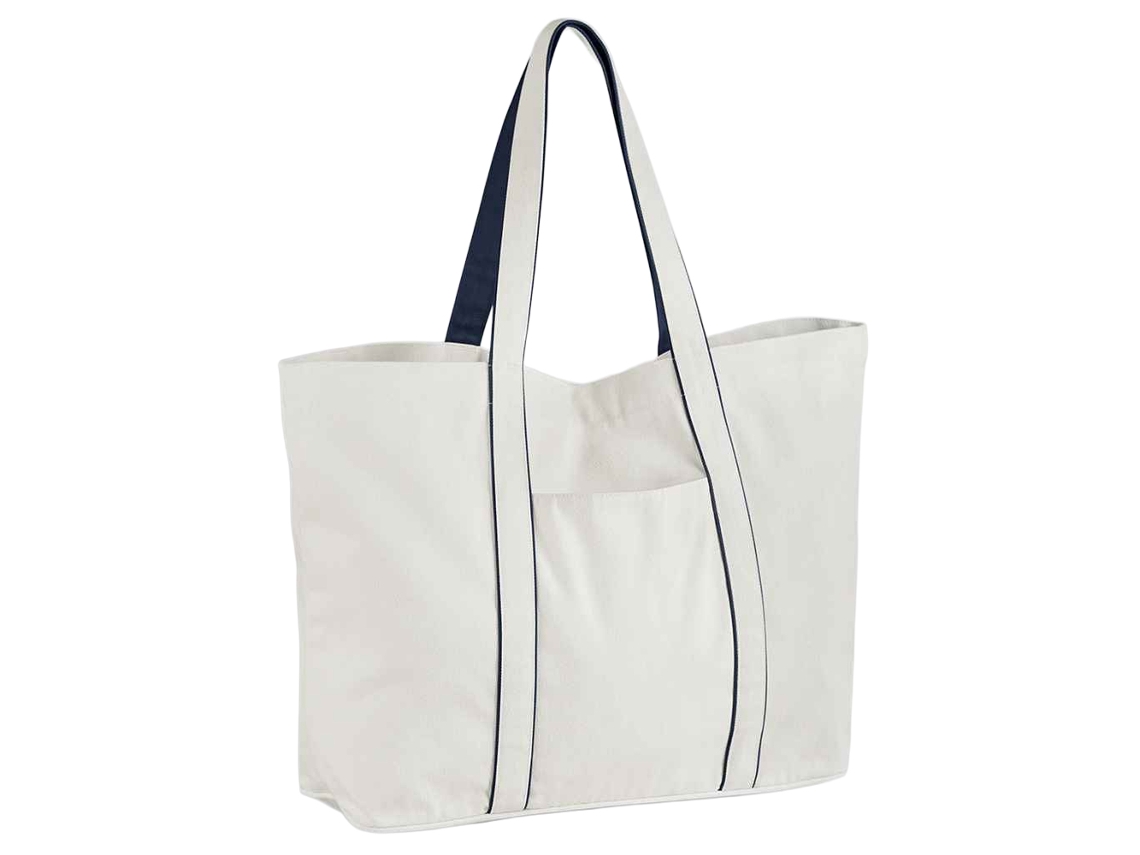 Bolsa Tote Grande Westford Mill, Tamanho Único, Branco Suave/azul Marinho AQUAFORGE