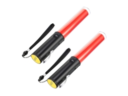 2bastao Sinalizacao Led Trafego Controle Luz Emergencia Preto Yizhood
