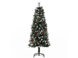 Árvore Natal Artificial 150cm, Ignífuga, 360 Ramos, Base Dobrável, 65x65x150cm, Verde, Decoração Interior. Ge