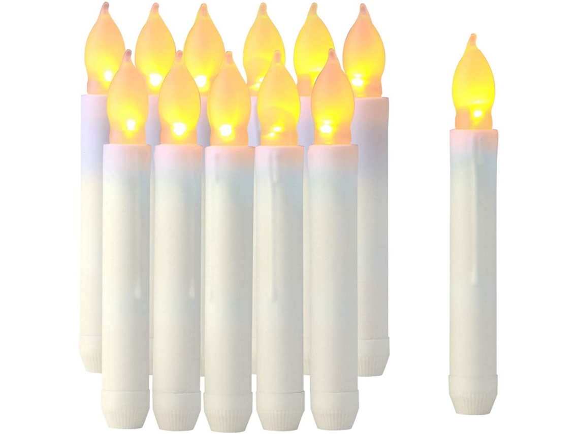 Conjunto de 12 Velas Led Velas de Mesa Sem Chama Velas Harry Potter Operadas Por Bateria para Presente de Dia das Mães Festa Casamento Decorações
