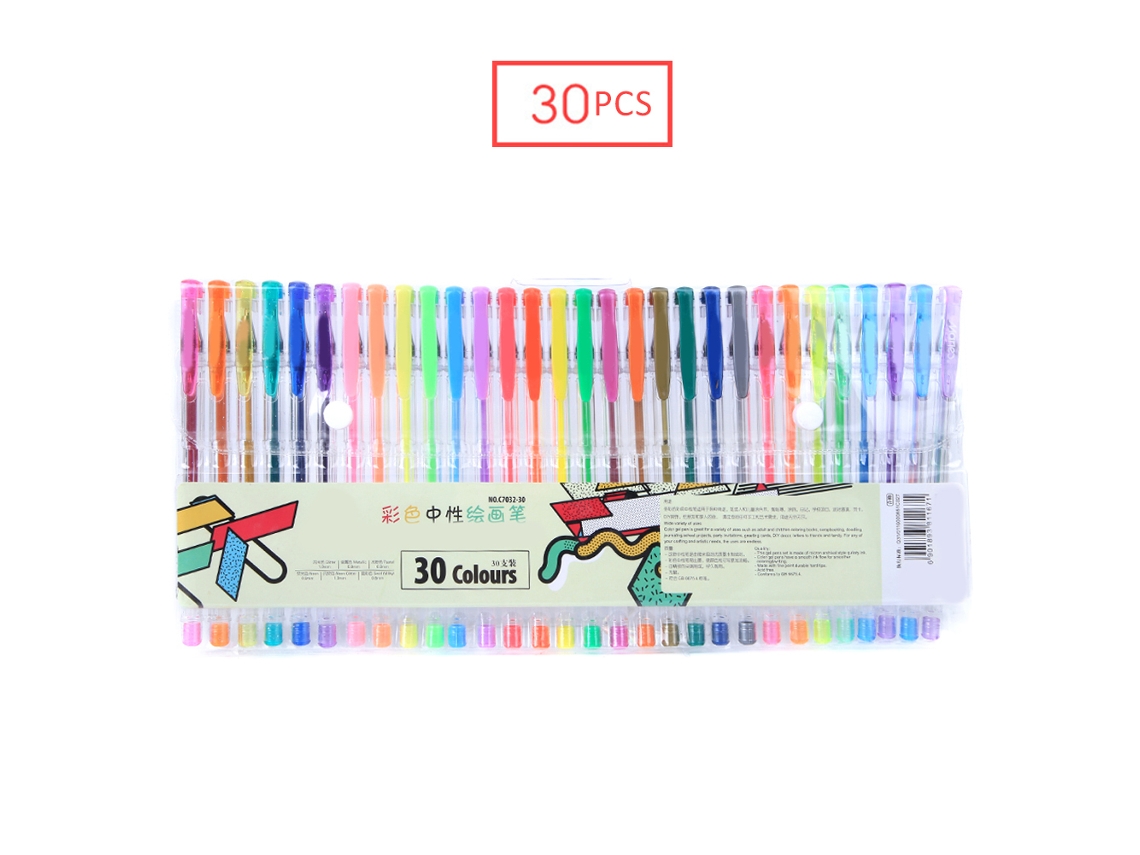30pcs Bolígrafo Gel Para Graffiti Pintura Escritura Firma Estudiante Papelería