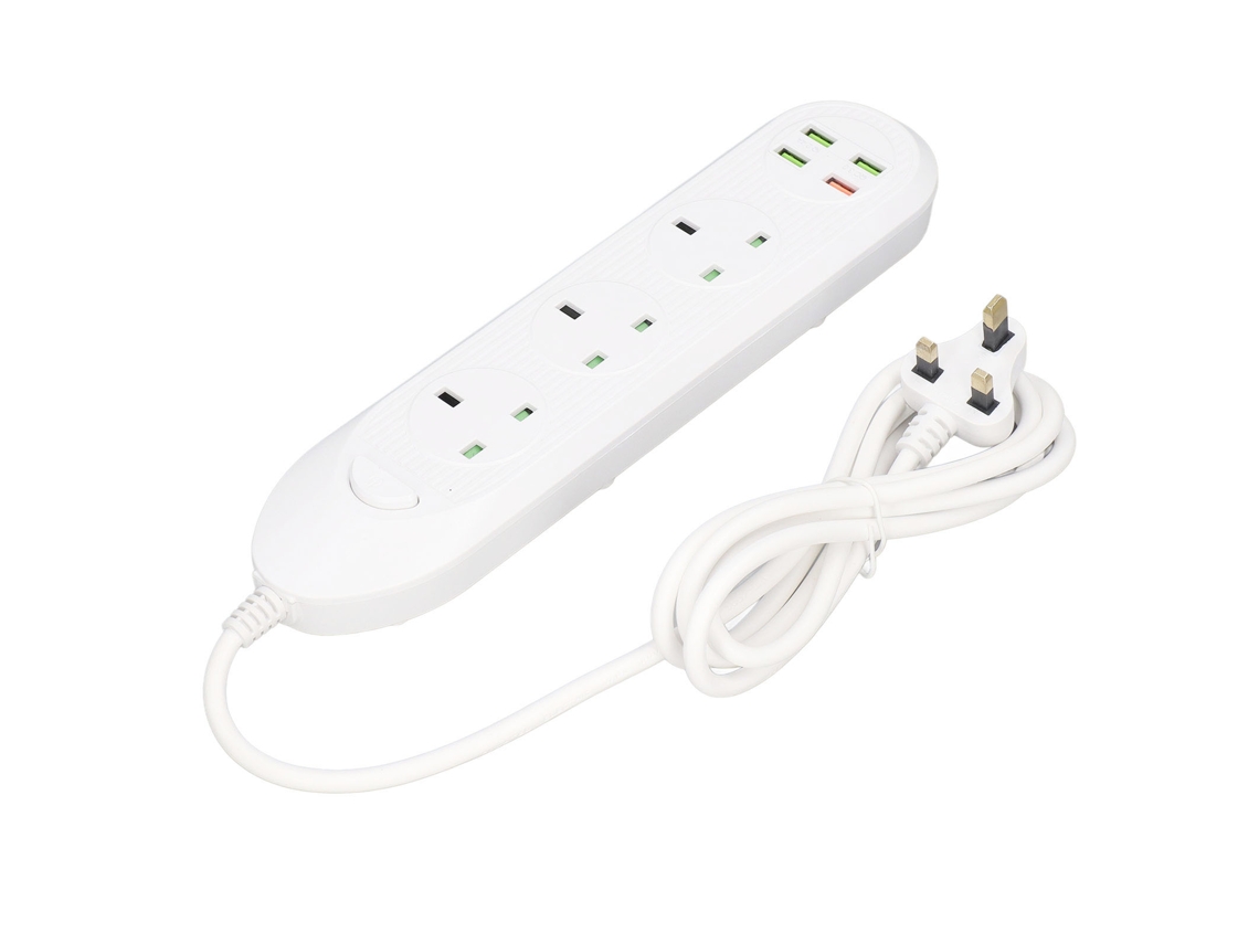 Laxiscreed Extensão De Energia Multifuncional Com Usb E 3000w De Potência Para Casa E Escritório