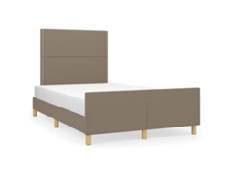 Bed Frame With Headboard, Bed Frames With Headboards Vidaxl Cinzento-acastanhado Tecido (120 X 200 Cm)