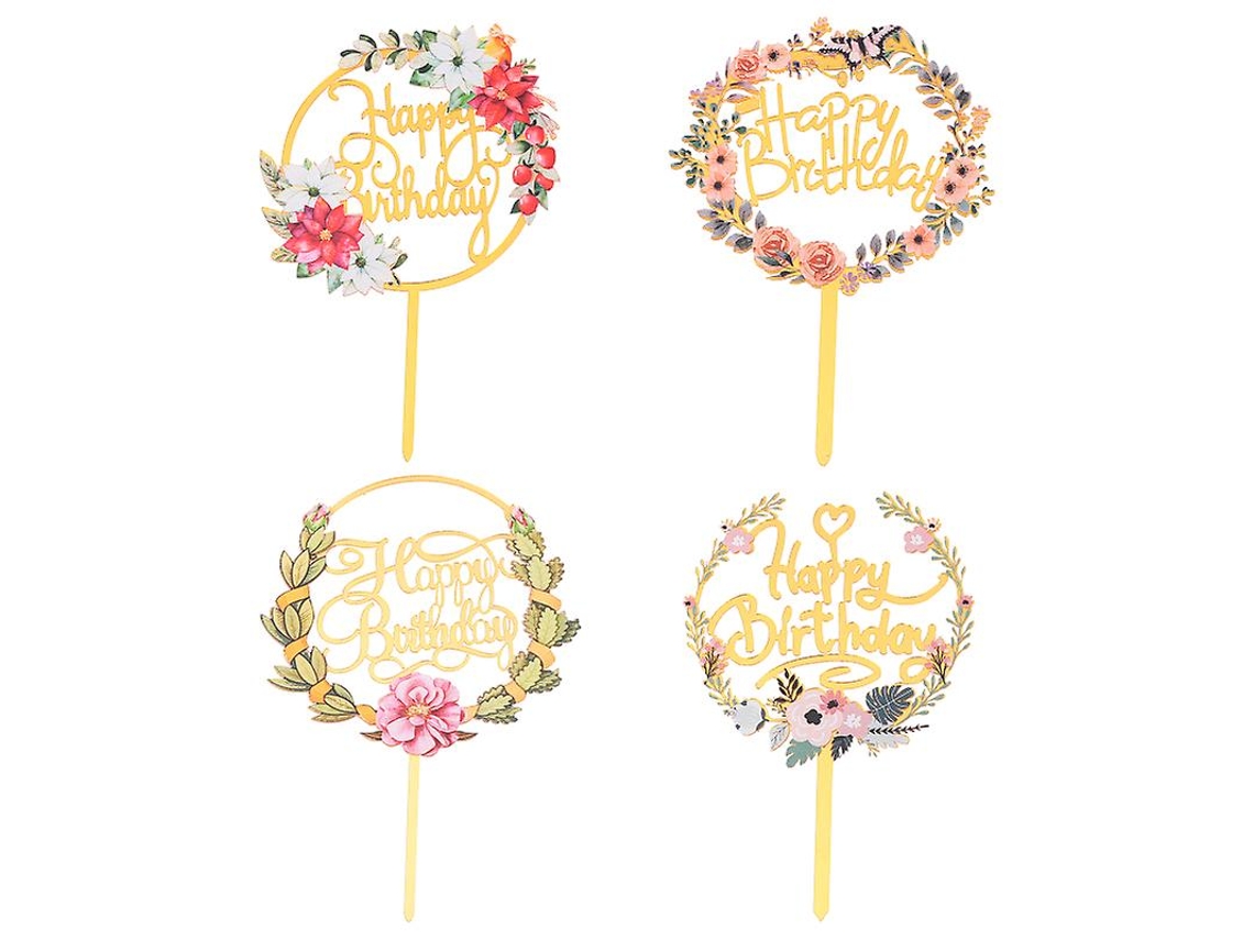 4pcs Decorações De Bolo