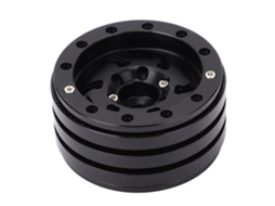 4 Peças Llanta Beadlock Rc 1,9 Polegadas 12mm Hex Alumínio Cnc Para 1/10 Crawler Preto