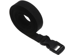 Cinta De Bagagem Em Nylon Preto Resistente Com Fivela Pressão, Ideal Kits De Viagem E Camping 100cm