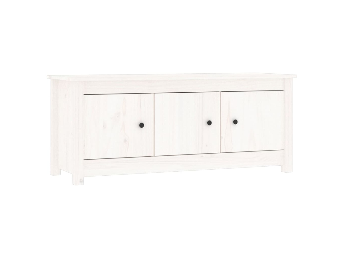 Sapateira 110x38x45,5 Cm Pinho Maciço Branco MAISON EXCLUSIVE