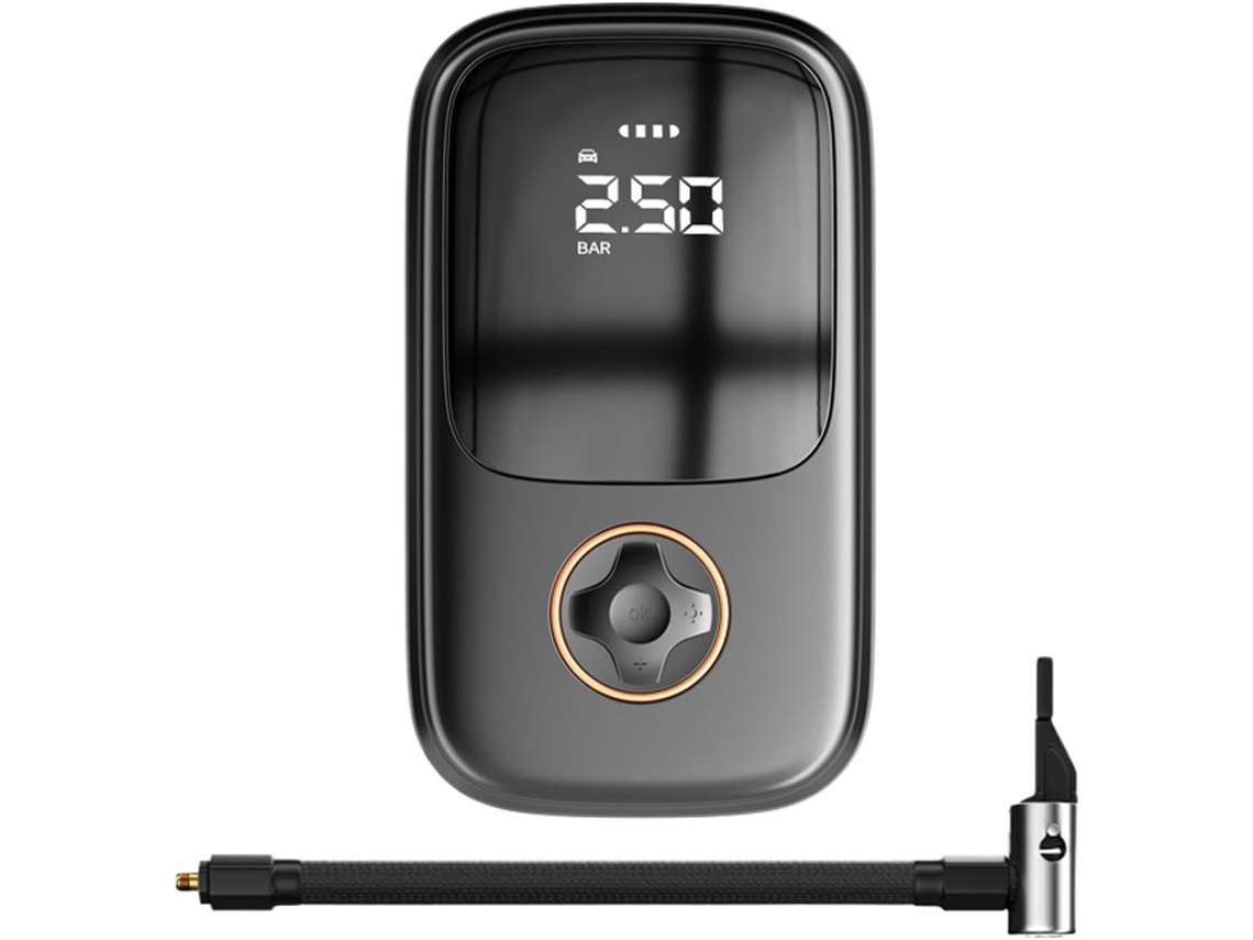 Compressor De Ar Portátil Para Pneus Com Luz Led (preto)
