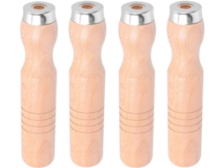 Conjunto De 4 Limas Ergonômicas Com Cabo De Madeira, Resistentes A Impactos E Fáceis De Usar.