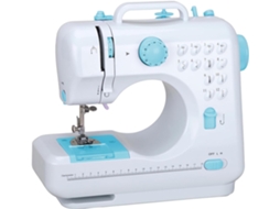 Mini Máquina De Costura Para Iniciantes – 12 Pontos, Doméstica, Fio Duplo, Básica, Com Pedal, Para Adultos (azul)