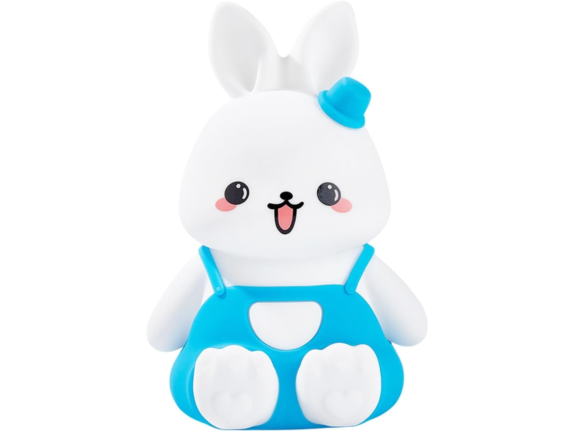 Luminária Noturna De Silicone Com Coelhinhos Fofos, Bateria