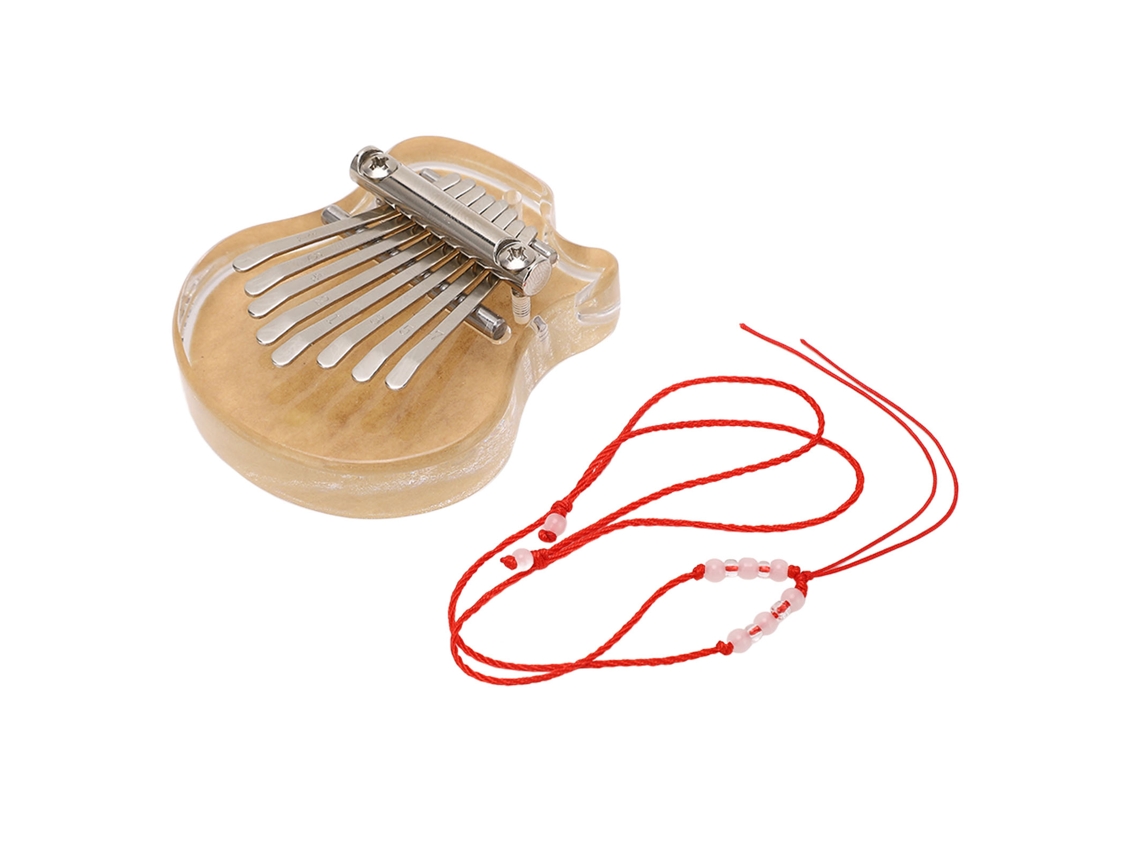 Kalimba 8 Teclas Infantil Transparente Acrílico Instrumento Musical