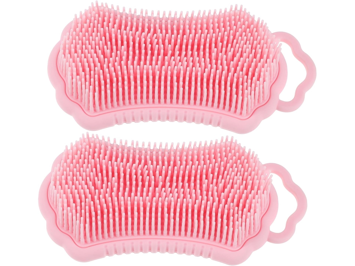 Escova Esfoliante Corporal De Silicone Ukcoco 2 Peças Para Cabelo E Banho, Massageador Para Pele Seca E Molhada, Limpeza