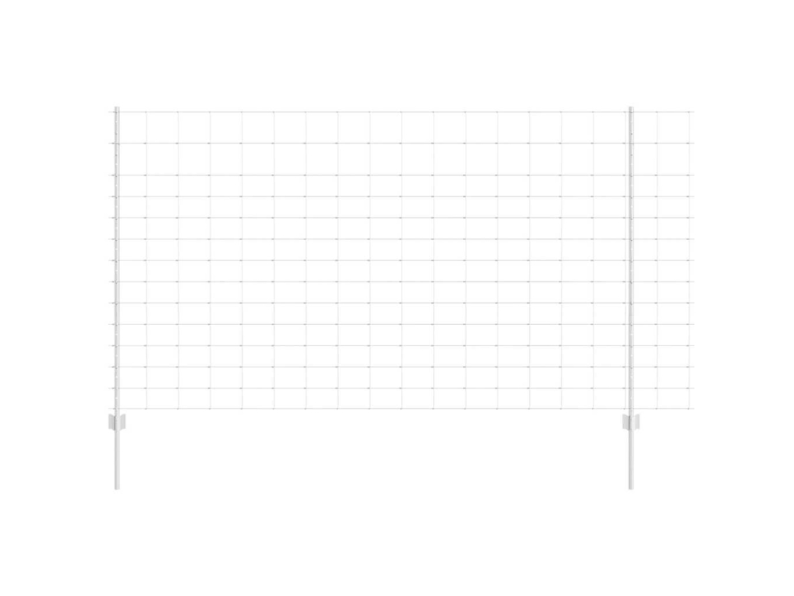 Conjunto 1 Cerca Externa Vidaxl Prateado Aço (25 X 1,4 M)