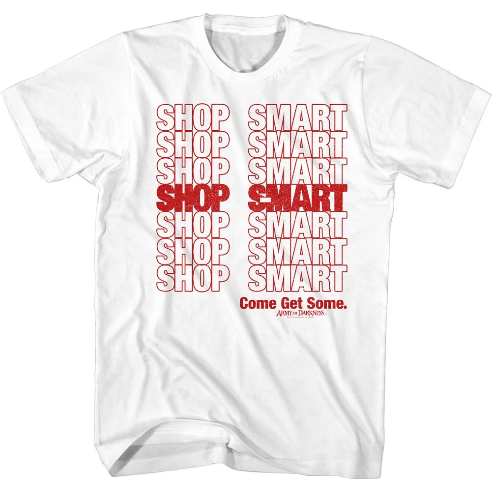 Rockinstone Army Of Darkness Movie S-mart Bag White Adult T-shirt Size:xl