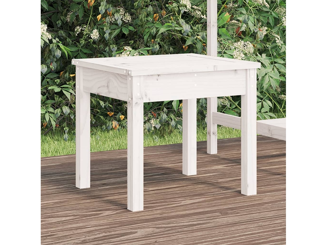 Vidaxl Banco De Jardim 50x44x45 Cm Madeira De Pinho Maciça Branco