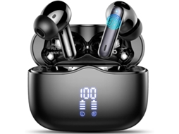 Auriculares Intra Sem Fio Hifi Estéreo Bestvite Tecido Bluetooth Com Cancelamento De Ruído Preto