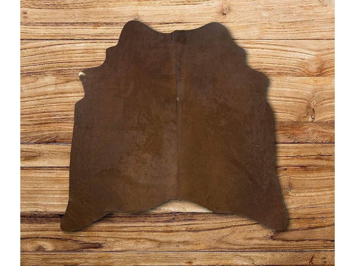 Tapete ZERIMAR Pele de Vaca (Castanho - 140x135 cm - Pele)