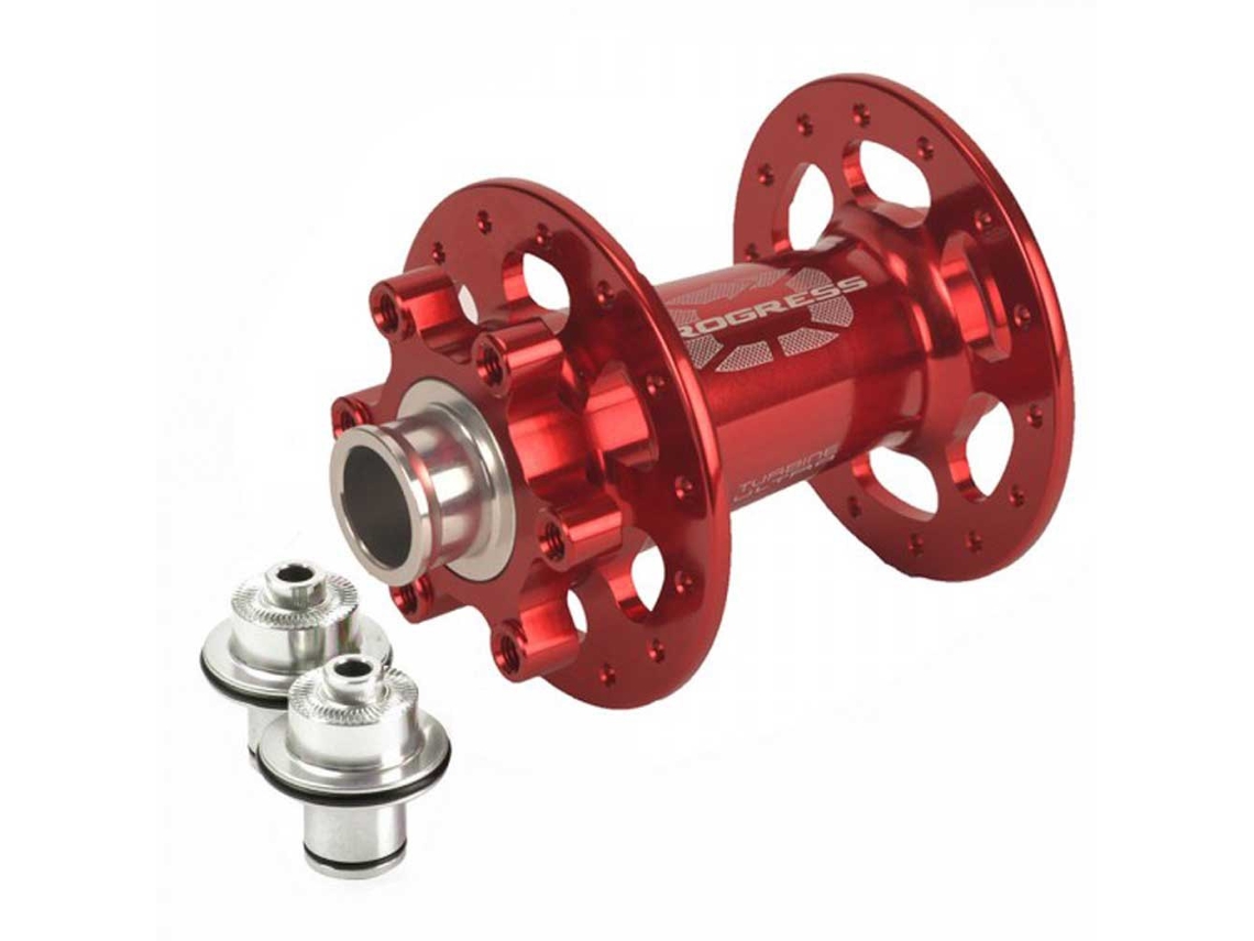 Cubo Dianteiro Turbine Ultra Disc Conic Mtb Vermelho 28H / 9/15 X 100 Mmprogress