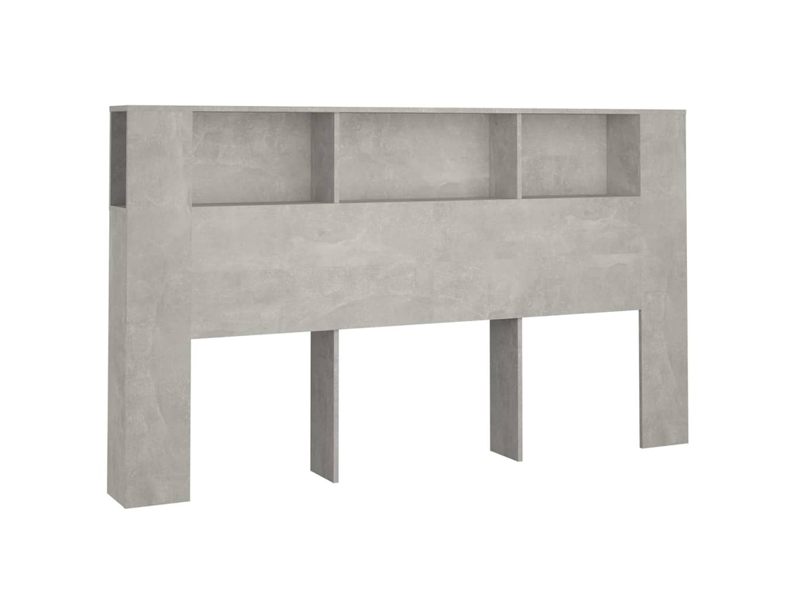 Conjunto 1 Armário De Cabeceira Vidaxl Cinzeto Derivados De Madeira (180 X 18.5 X 104.5 Cm)