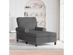 Vidaxl Chaise Lounge Cinza Escuro Tecido 91 X 157 X 91 Cm