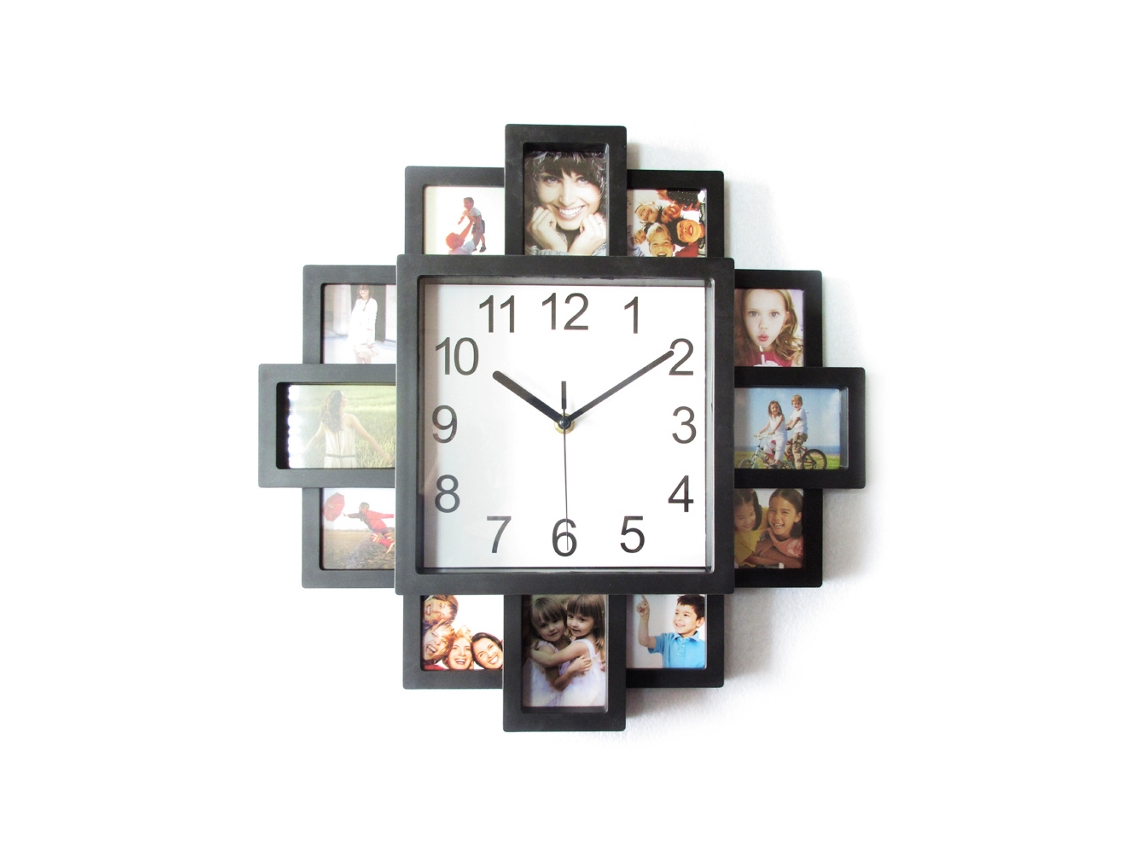 Relógio De Parede Com Moldura Para Fotos Laxiscreed Para Uma Decoração Moderna E Personalizada