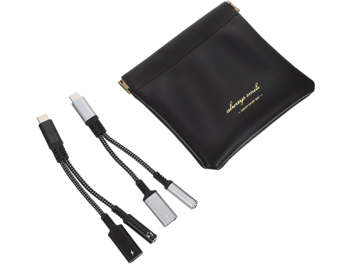 Adaptador Usb C Para Jack Compacto E Leve Com Conector De Áudio E Carregamento Tipo-c Em Liga E Nylon