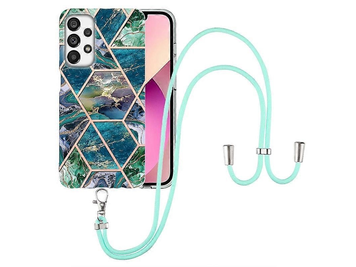 Capa De Celular Tpu Com Acabamento Galvanizado E Cordão Para Samsung Galaxy A73 5g