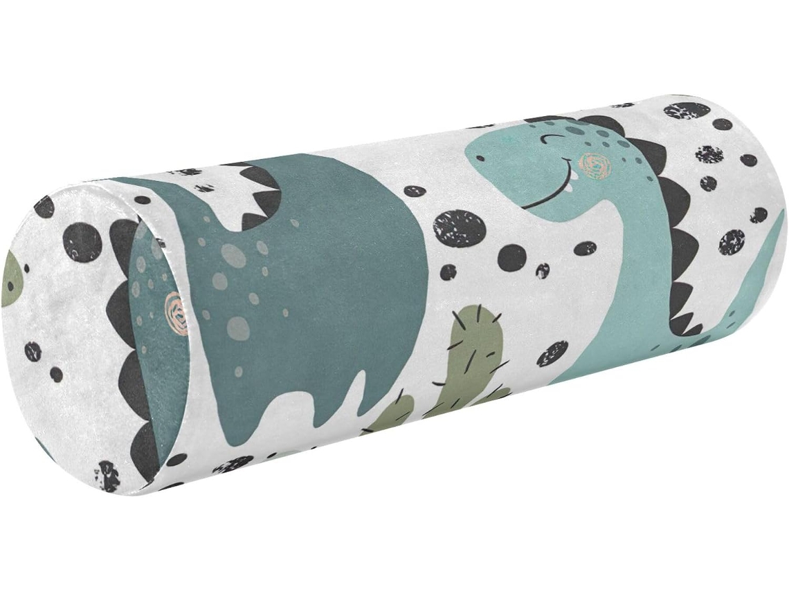 Almofada Cilíndrica para Cama Zíper Suporte Ergonômico Fácil de Limpar Ideal Viagens, Casa e Escritório