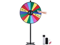 VEVOR 36 Spinning Prize Wheel 18 Slots Roda Girador Mesa Piso de Pé