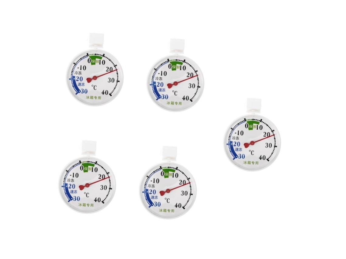 Lurelia Sensor De Temperatura, 5 Unidades, Para Frigorífico E Congelador, Alta Precisão, Visor Fácil Leitura, Alarme Sonoro, Memória Máx./mín.