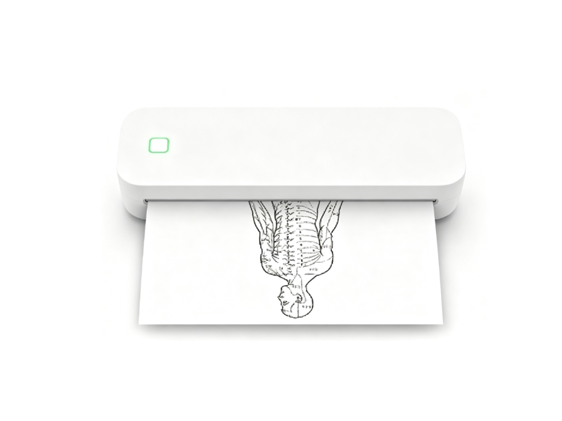 Imprimante Térmico Portátil A4, Impressão Sem Encre Sem Fil Bluetooth, Impressão Por Transferência Para A Casa E O Escritório