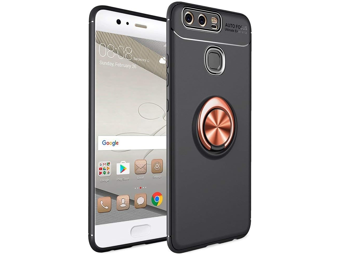 Capa Protetora Giratório Graus Anéis para Huawei Huawei P9 HONGWE. Magnética