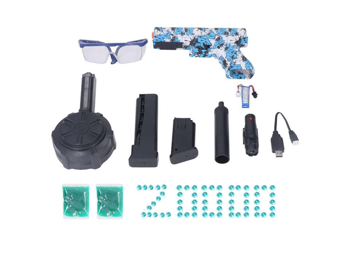 Blaster Automático Azul com Lanterna 20k Bolas LAXISCREED