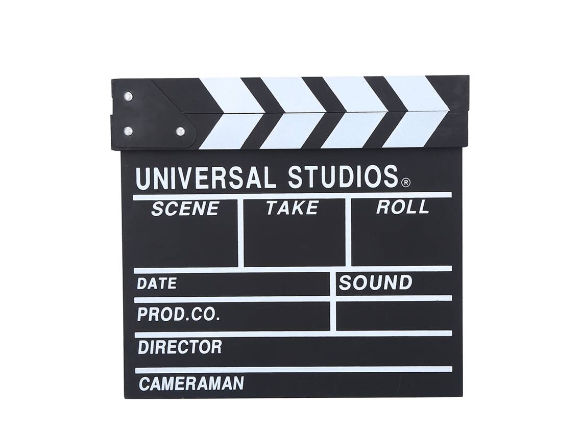 Wooden Director Scene Clapperboard Tv Movie Clapper Board Film Cut Prop LAXISCREED