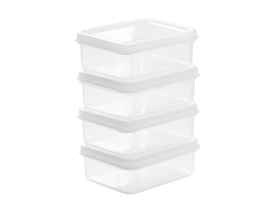 Recipiente de Armazenamento Multiuso para Carne Congelada Transparente Organizador de Geladeira Cozinha