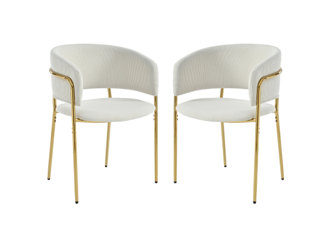 Conjunto de 4 Cadeiras Modernas, Pernas Angulares, Pés Ajustáveis, Sala, Escritório, DELCOND