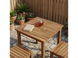 Vidaxl Tampo De Mesa 50 X 50 X 3,5 Cm Quadrado Madeira De Teca Sólida