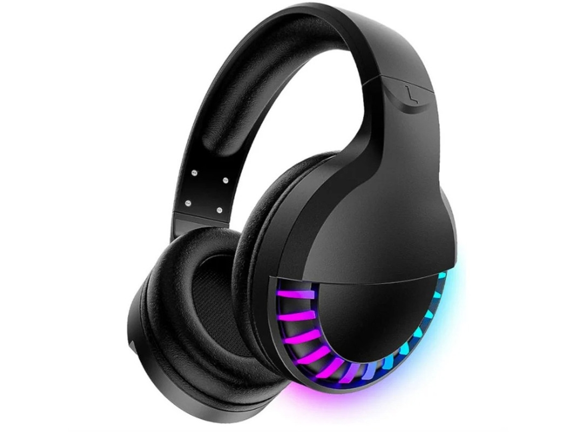 Auriculares Sem Redução Ruído Hifi Estéreo Rgb Bestvite Bluetooth Preto
