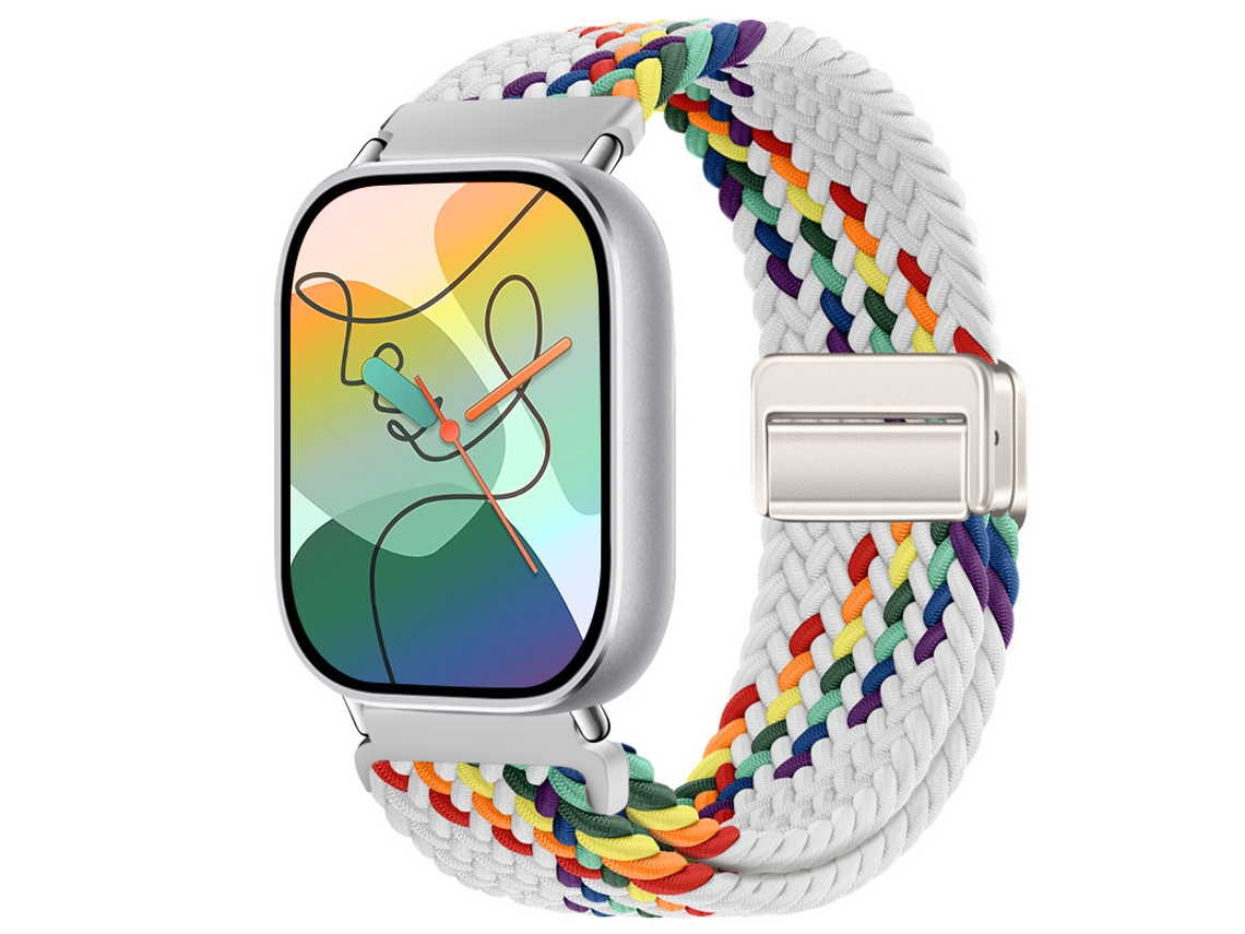 Pulseira magnética de nylon para Xiaomi Mi Band 8 Pro, 9 Pro, 10 Pro, Huawei Fit 5, Redmi Watch 6 - branca