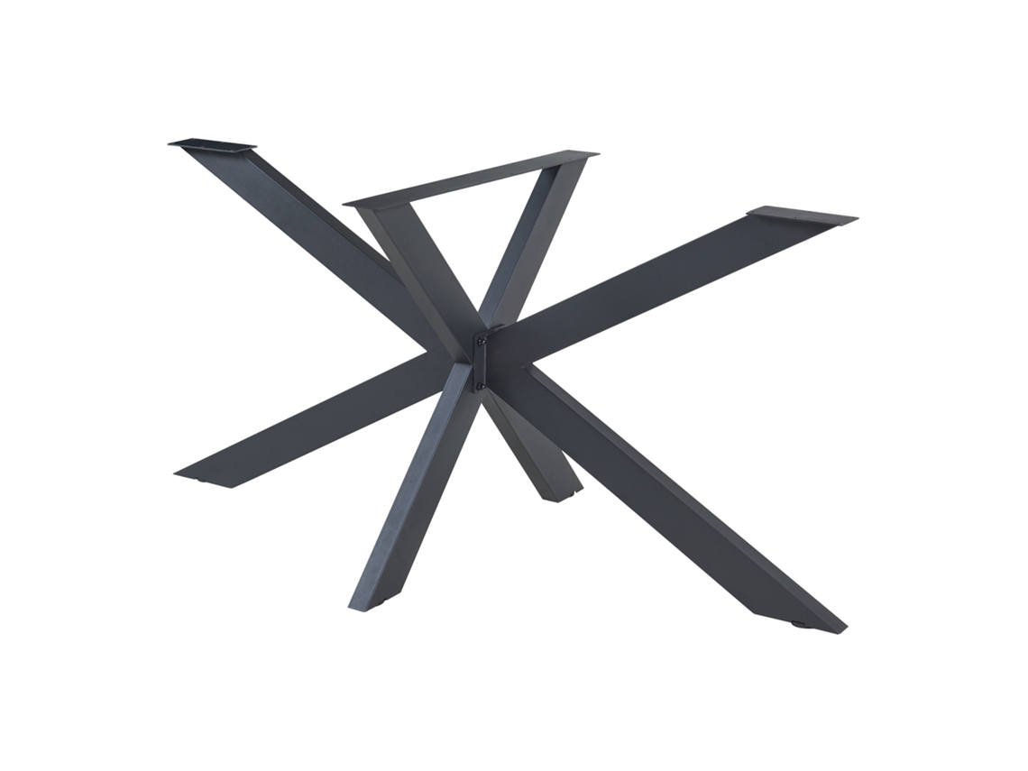 Pé de Mesa Oberau em Forma de Estrela em Aço 150X78X71Cm Preto [EN.CASA]
