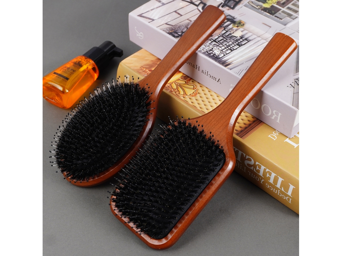 Peine De Paddle Com Almofada De Ar Para Massagear O Couro Cabeludo Antiestático Desembaraçador Suave Para Cabelo Liso E Cacheado